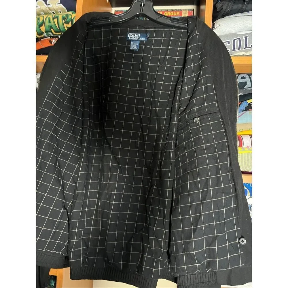 Vintage Polo Ralph Lauren Black Full Zip Harrington Jacket